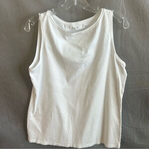 Talbots Crisp White Sleeveless Tank Top